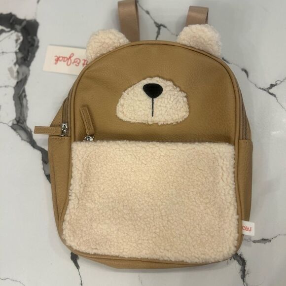 Cat & Jack Beige and Cream Bear Backpack - Picture 2 of 5